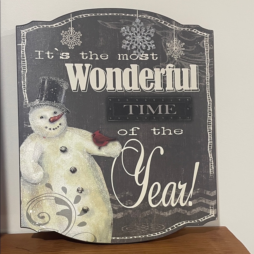 🍂 Festive Snowman Wall Sign